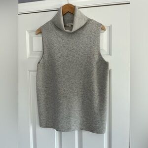 Lafayette 148 New York Cashmere Silk  Sleeveless Turtleneck Knitted Sweater M